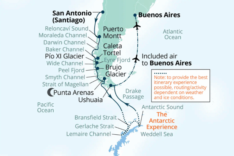 Chilean Fjords & Antarctica Itinerary