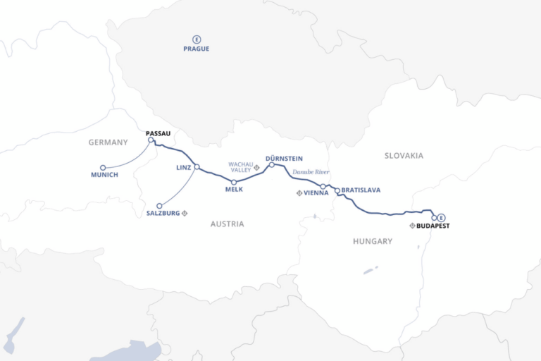 Enchanting Danube Itinerary Map