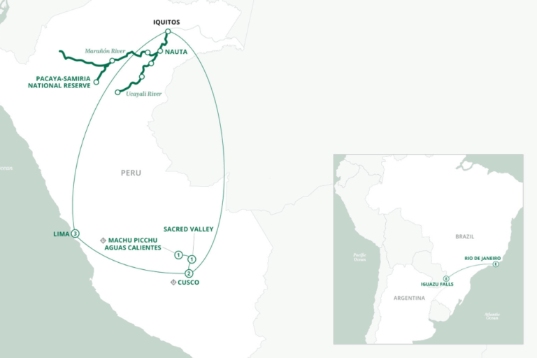 Peruvian Amazon & Machu Picchu Exploration Map